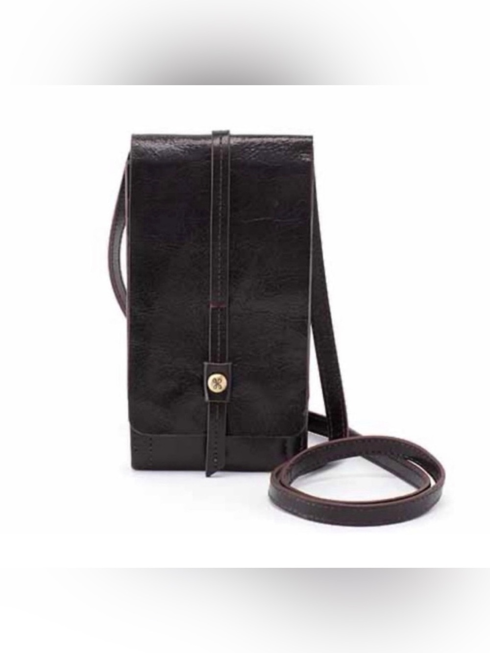 Hobo International Token Wallet Crossbody Black Leather
